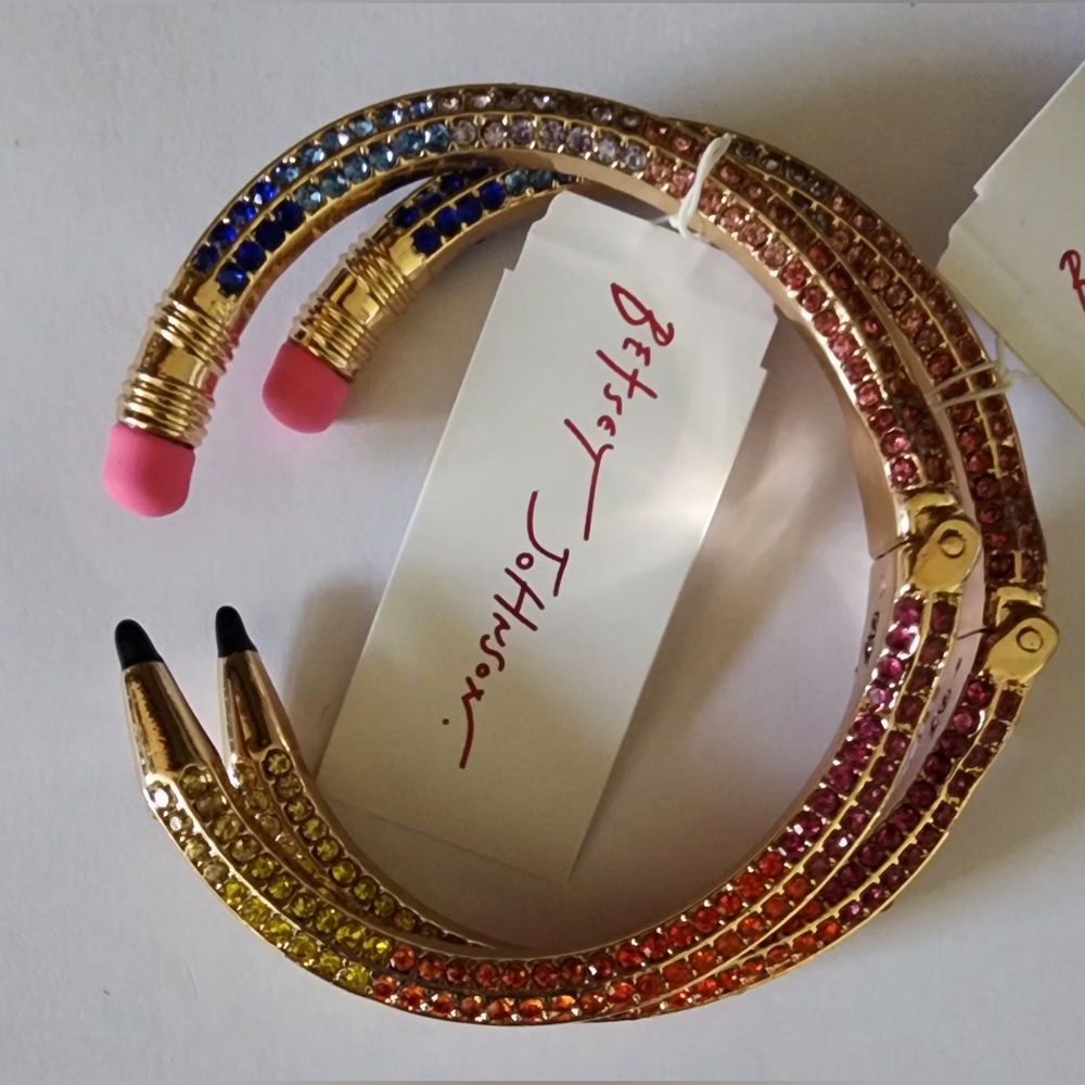 Betsey Johnson Multicolor Crystal Bangles